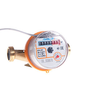 Apartment water meter Du15 pulse output, Qn=1.5 m3/h, L=110mm (connectors included) Article: Н00003342
