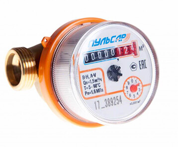 Квартирный счетчик воды с визуальным считыванием показаний