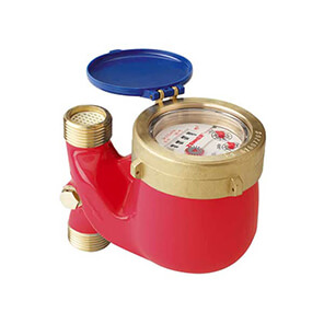 Water meter MTW-F in a downflow riser for temp. up to 90 °C
