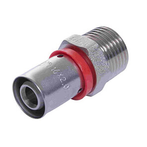 Пресс-фитинг прямой с переходом на наружную резьбу