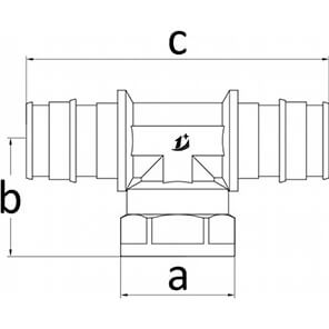 Тройник с боковым переходом на внутреннюю резьбу