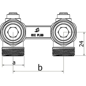 Узел Н образный для подключения радиатора угловой