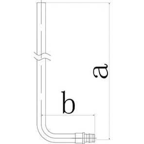 Трубка подключения радиатора L образная