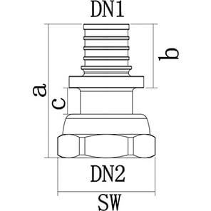 Муфта переходная с накидной гайкой