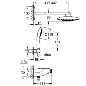 Rainshower System SmartControl Duo 360 (26443...)