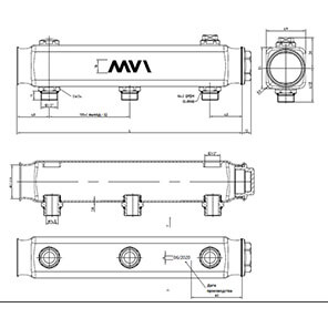 Коллектор из нержавеющей стали MVI, мц 100мм