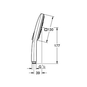 Rainshower SmartActive 130 Cube (26582..0)