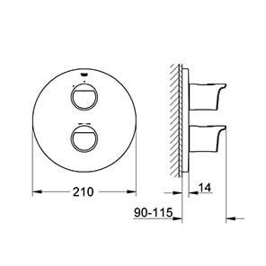 Термостат Grohtherm 2000 (19354001)