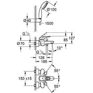 Eurostyle Cosmopolitan, DN 15 (3359230A)