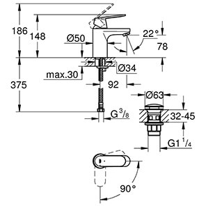 Eurosmart Cosmopolitan DN 15S-Size (23927000)