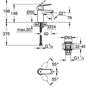 Eurosmart Cosmopolitan DN 15S-Size (23925000)