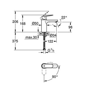 Eurosmart Cosmopolitan DN 15M-Size (2339700E)