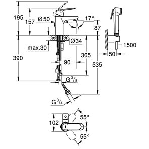 Eurosmart Cosmopolitan DN 15S-Size (23950000)