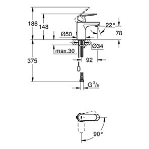 Eurosmart Cosmopolitan DN 15S-Size (2337800E)