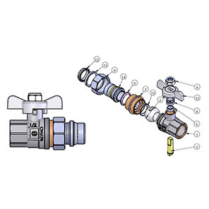Кран-американка MVI вн.-нар. ручка