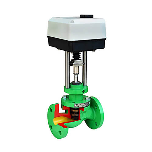 2-way control valve with electric drive made of high-strength cast iron ASTA series P223 TERMOKOMPAKT