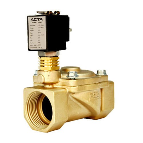 Solenoid valves for steam with cooling fins ASTA series ESK 295-296 pilot control