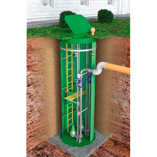 КНС подземного исполнения с погружными насосами